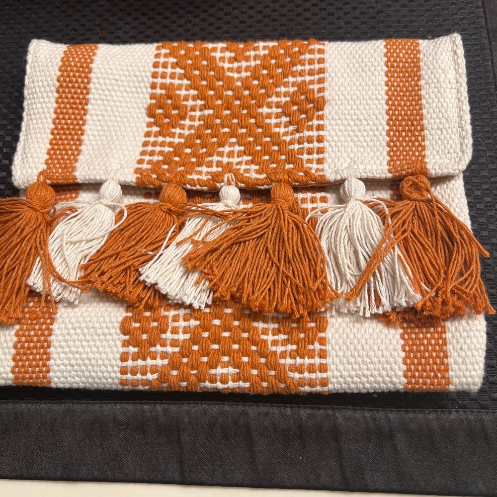 Burnt Orange Mexican Handwoven Crossbody Bag